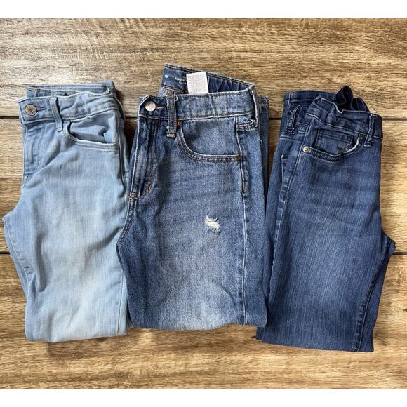 Lot Of 3 Girls Size 10 Jeans Gap Old Navy Place Super Skinny Slouchy Straight - Picture 2 of 10